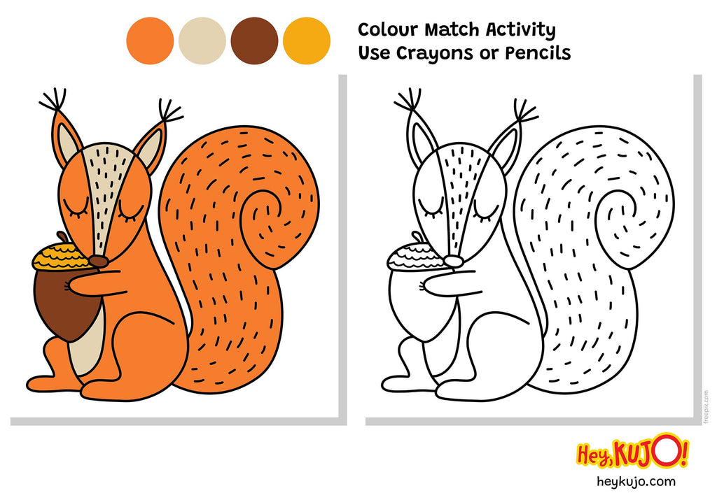 Hey, Kujo! Autumn Colouring Pages